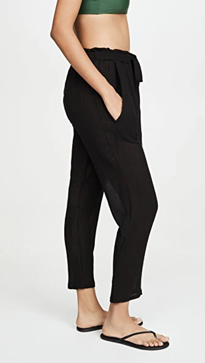 Shop Eberjey So Solid Summer Of Love Hudson Pants In Black