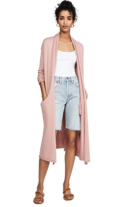 Shop Sablyn Willa Cashmere Blend Long Cardi In Cherry Blossom