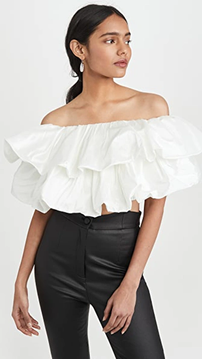 Shop Aje Banksia Bubble Top In White