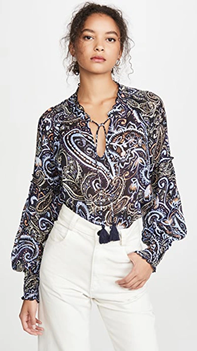 Shop Parker Terri Blouse In Marren Paisley