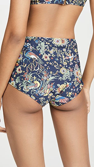 Shop Tory Burch Printed High Waisted Bikini Bottoms In Promised Land