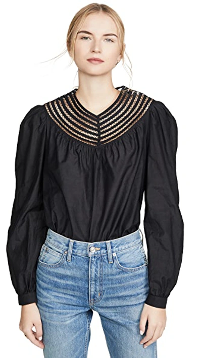 Shop Joie Bennu Blouse In Caviar