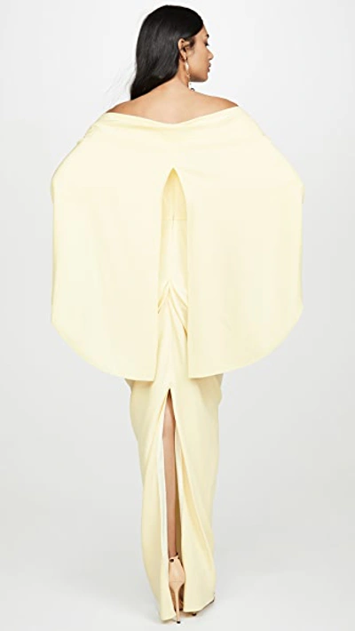 Shop Hellessy Berenice Dress In Pale Yellow