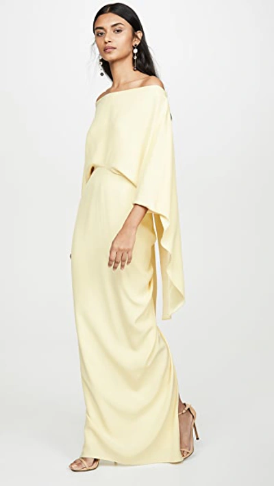 Shop Hellessy Berenice Dress In Pale Yellow