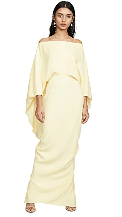 Shop Hellessy Berenice Dress In Pale Yellow
