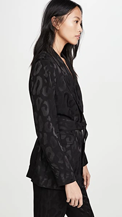 Shop Anine Bing Tate Blazer In Black Leo