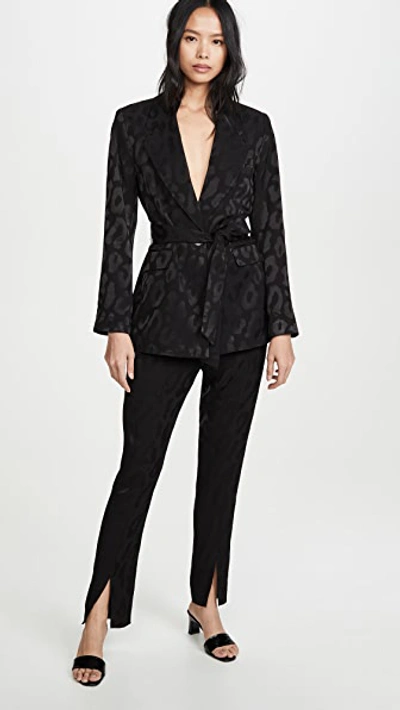 Shop Anine Bing Tate Blazer In Black Leo