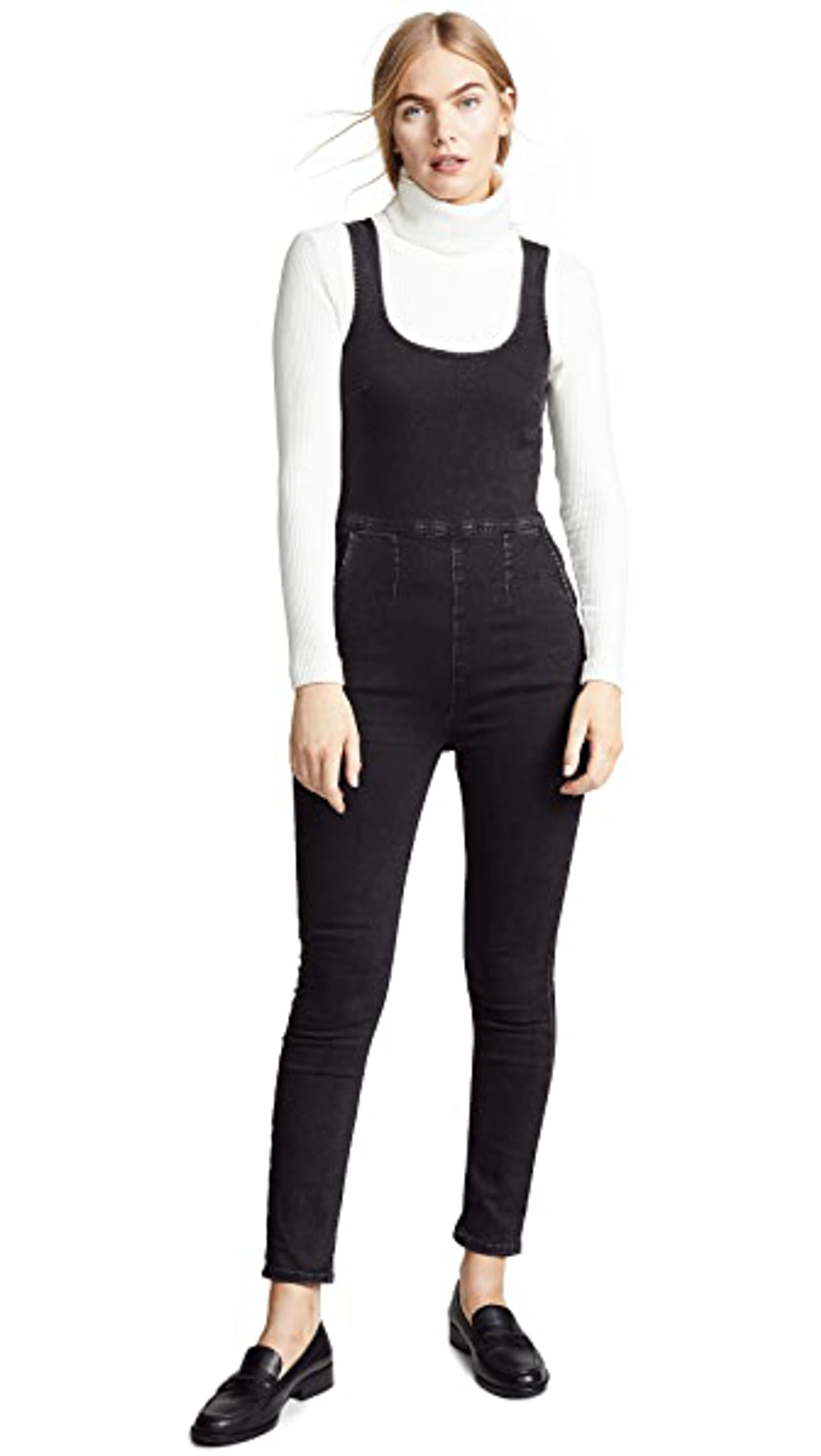 Free People Scarlet Denim Jumpsuit In Black ModeSens