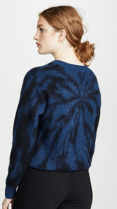 Shop Vince Tie Dye Pullover In Navy