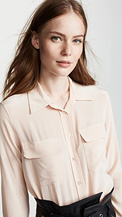 Shop Equipment Slim Signature Blouse In French Nude