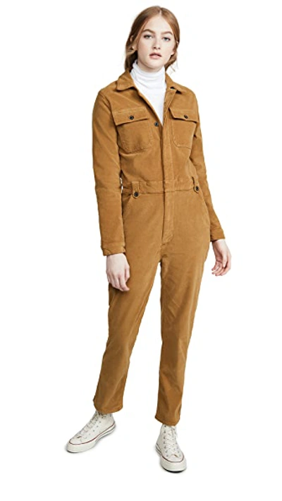 Shop Frame Caitlin Cord Coveralls In Camel