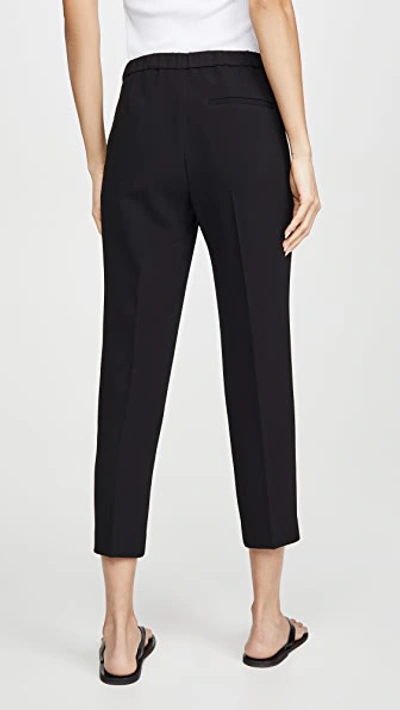Theory Treeca 2 Cropped Stretch-wool Slim-leg Pants In Black