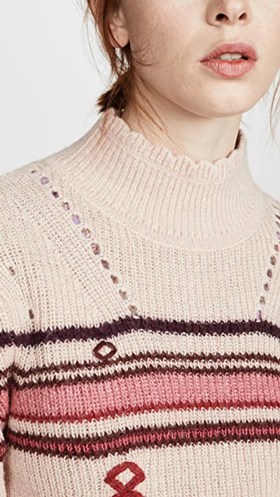 Shop Isabel Marant Étoile Georgie Alpaca Sweater In Light Pink