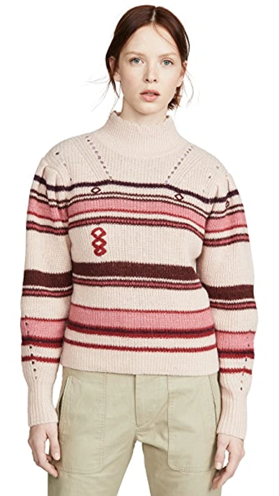 Shop Isabel Marant Étoile Georgie Alpaca Sweater In Light Pink