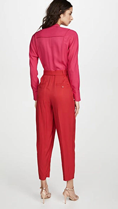Shop Equipment Zephrina Jumpsuit In Impala Lily/haute Red
