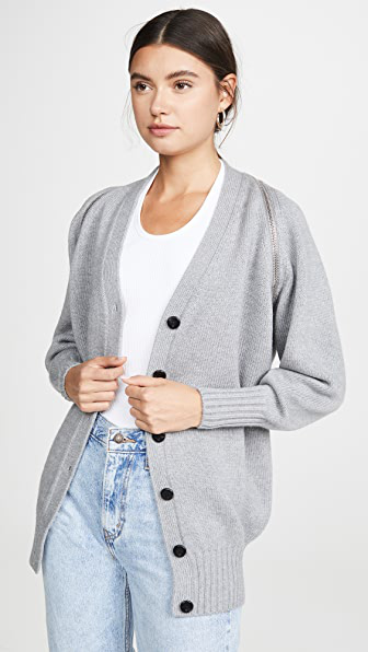 alexander wang zip shoulder cardigan