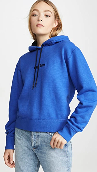 Shop Rag & Bone Rib Hoodie In Blue Paradise