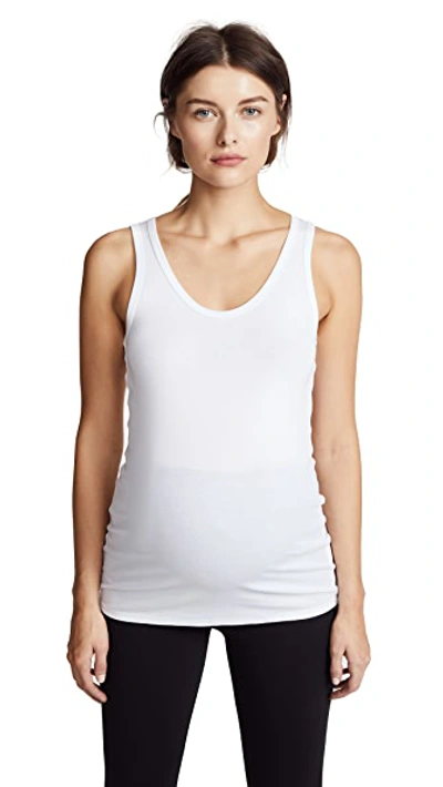 Shop Ingrid & Isabel Scoop Neck Maternity Tank In Bright White