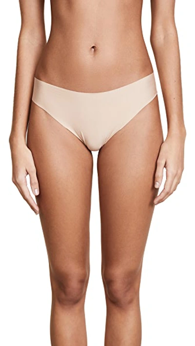 Commando Butter Mid Rise Thong In Beige