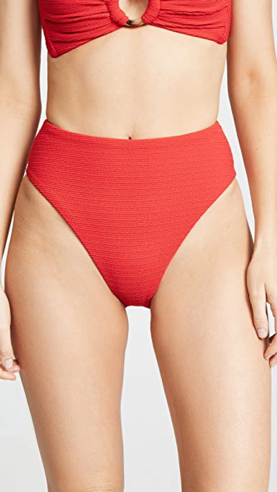 Shop Montce Tori Bikini Bottoms In Red