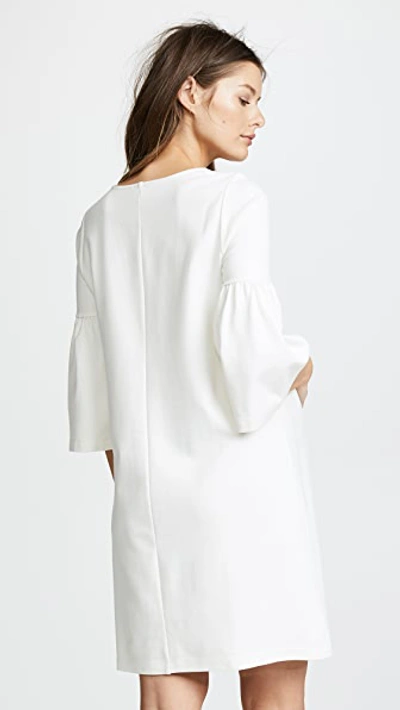 Shop Ingrid & Isabel Ponte Bell Sleeve Dress In Ivory