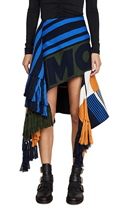 Shop Monse Scarf Skirt In Multi