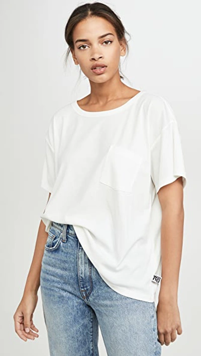 Shop Alexander Wang T Vintage Cotton Short Sleeve Tee In White