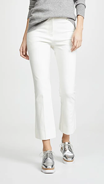Shop Derek Lam 10 Crosby Cropped Flare Trousers In Soft White