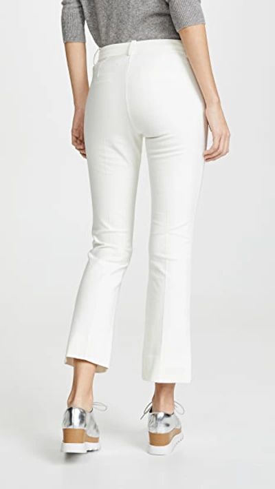 Shop Derek Lam 10 Crosby Cropped Flare Trousers In Soft White