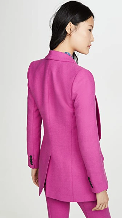 Shop Smythe Long Shawl Blazer In Violet