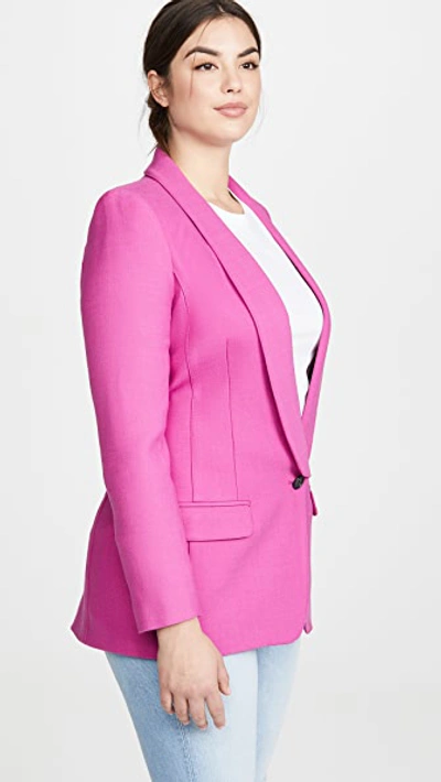 Shop Smythe Long Shawl Blazer In Violet