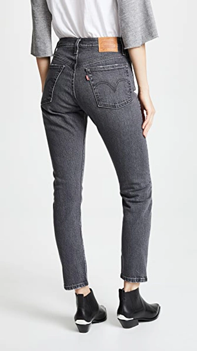 Shop Levi's 501 Stretch Skinny Jeans In Coal Black