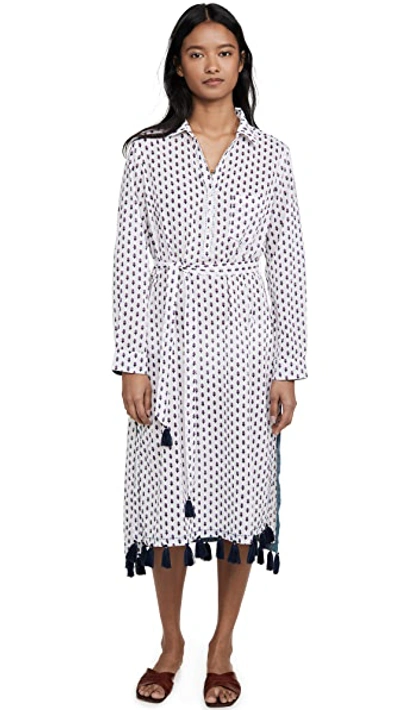 Shop Roller Rabbit Little Pema Danae Kurta Cover Up In White