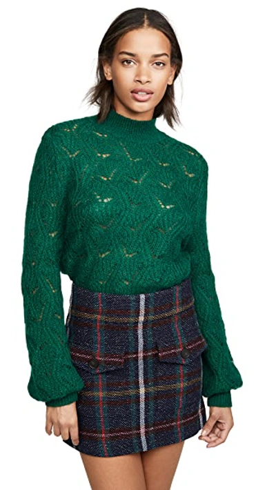 Shop Astr Audra Sweater In Juniper Green