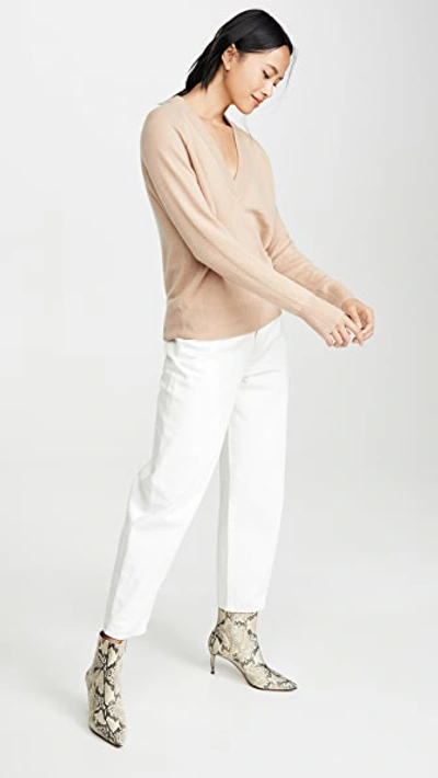 Shop Equipment Madalene Cashmere V Neck Sweater In Camel