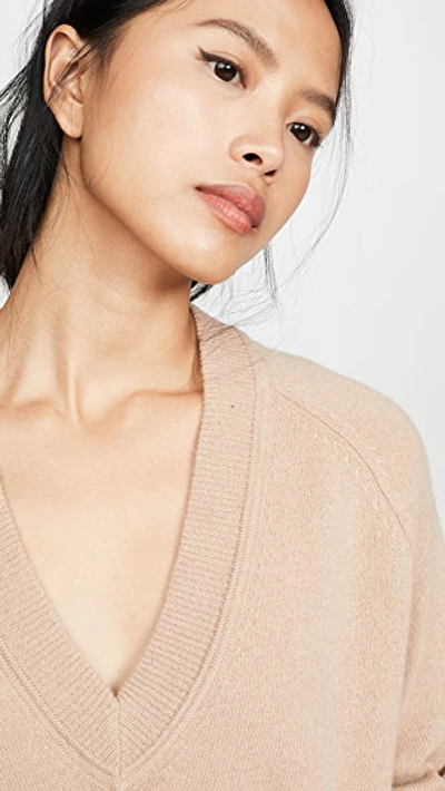 Shop Equipment Madalene Cashmere V Neck Sweater In Camel