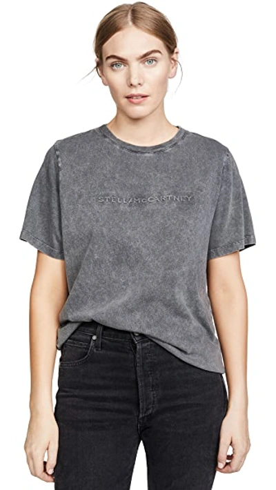 Shop Stella Mccartney Black Denim Wash Tee