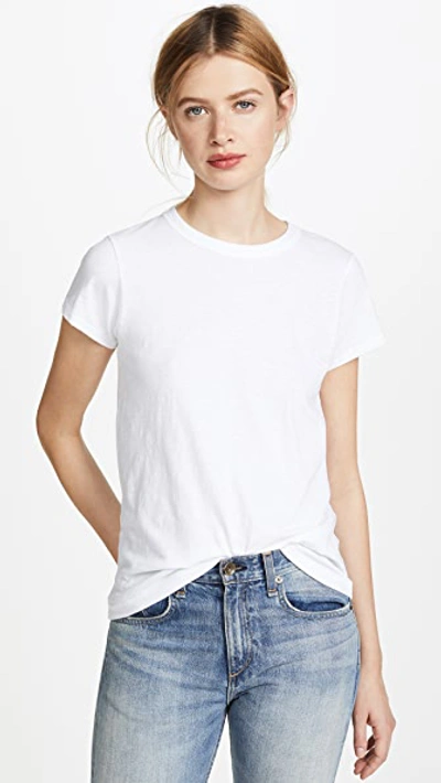 Rag & Bone Slub-texture Pima-cotton T-shirt In Bright White