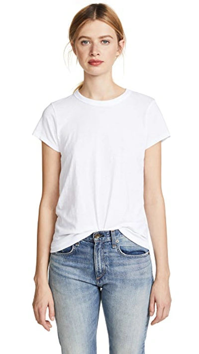 Rag & Bone Slub-texture Pima-cotton T-shirt In Bright White
