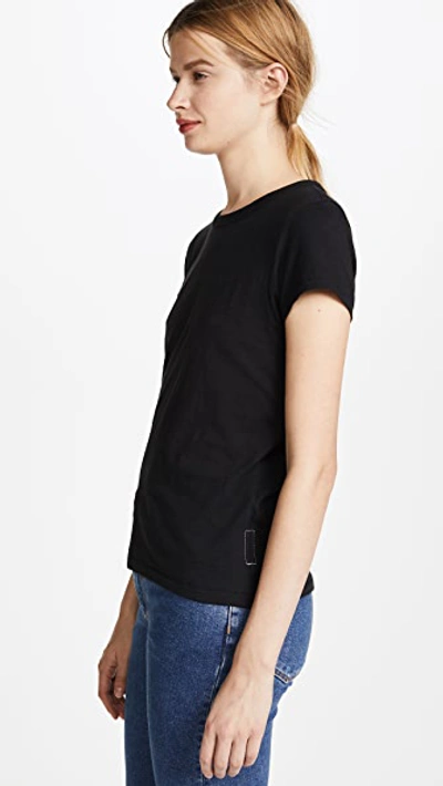 Rag & Bone Rag And Bone Black The Tee T-shirt In Black