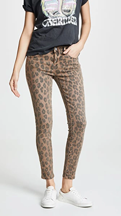 Shop Blank Denim Leopard Print Skinny Jeans In Catwalk