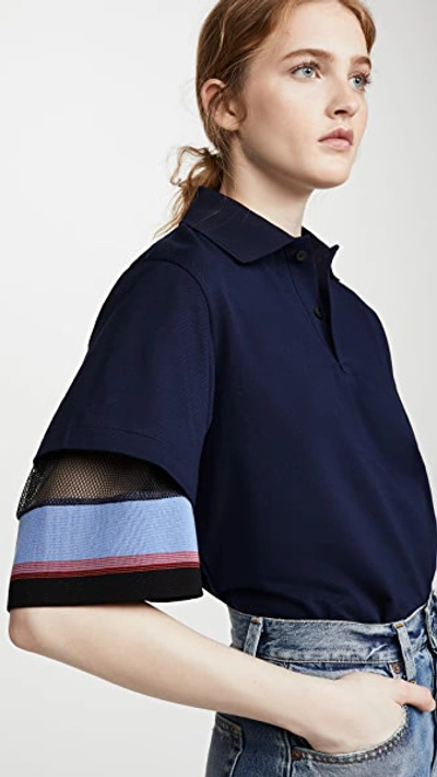 Shop Toga Kanoko Polo Shirt In Navy