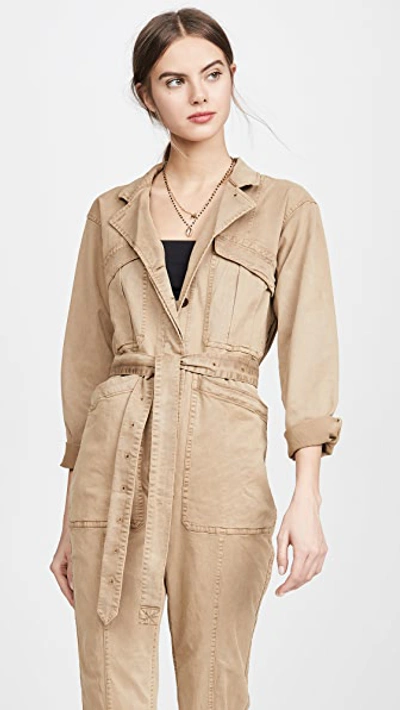 Shop Alex Mill Expedition Jumpsuit In Vintage Khaki