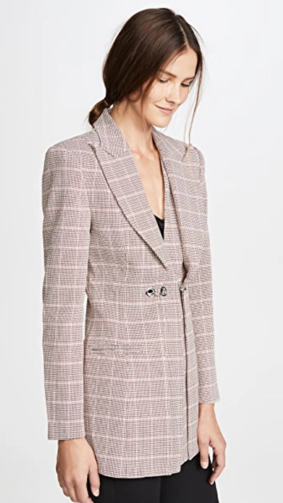 Shop Acler Fairfax Blazer In Clay Check