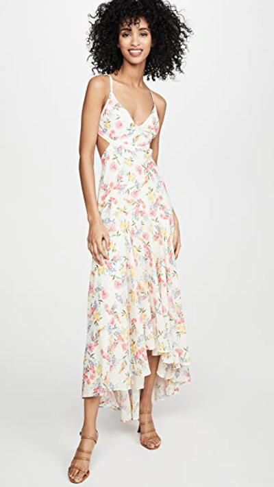 Shop Yumi Kim Day Date Maxi Dress In Mulberry Ivory