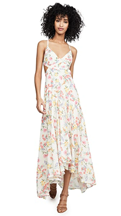 Shop Yumi Kim Day Date Maxi Dress In Mulberry Ivory