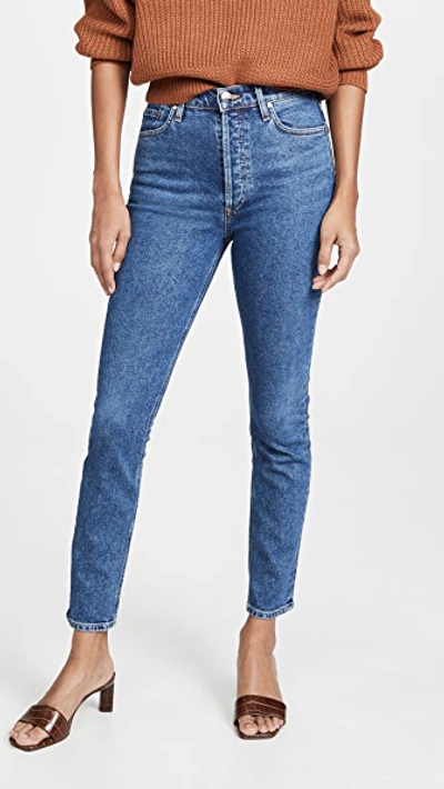 Shop Goldsign High Rise Slim Jeans In Moore