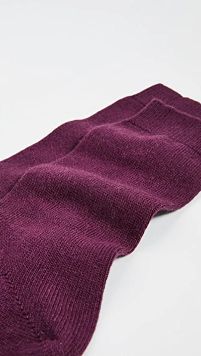 Shop Falke Cozy Wool Socks In Pinot Noir