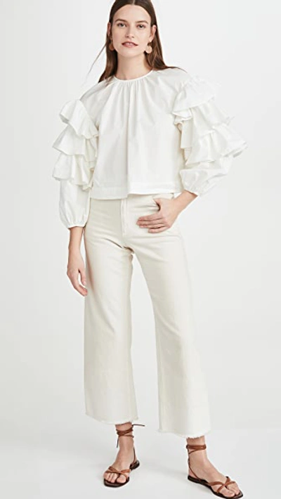 Shop Ulla Johnson Tulia Blouse In Blanc