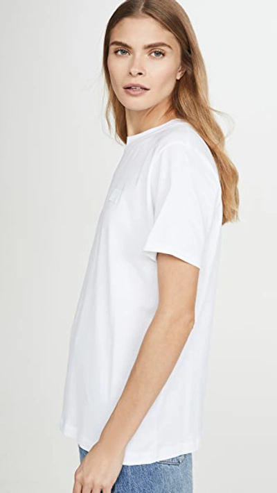 Shop Acne Studios Ellison Face T-shirt In Optic White